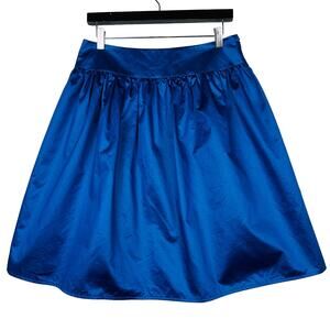 Hadleigh's Full Skirt Knee Length Made in Italy Navy Blue - 42